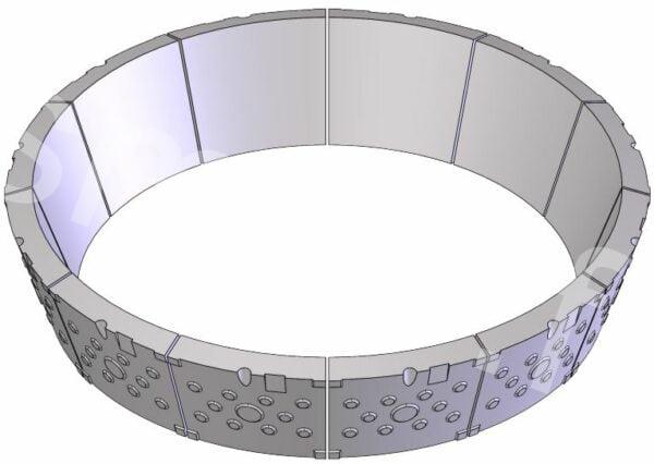 SMD50034 - Elément concave médian Inférieur (x12)