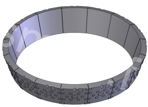 SMD50035 - Elément concave médian supérieur (x16)