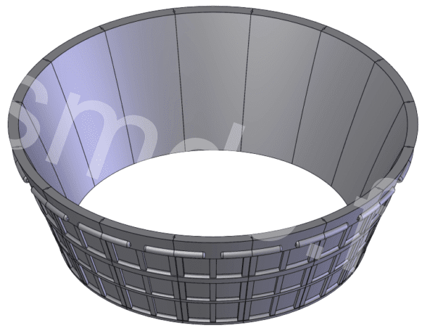 SMD51443 - Elément concave supérieur (x16)